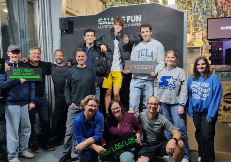 Teambuildingtag des TCL mit Jugendausschuss und Vorstand nach dem Lasertag-Event