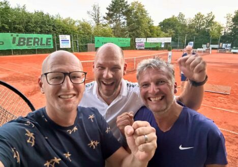 Pokalsieger 2024 bei den Herren 40, v.l.: Gregor Stehle, Marc Sattler & Ralf Hauser.